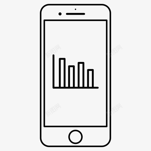 移动分析条形图图标svg_新图网 https://ixintu.com 分析 图表 条形图 电话 移动