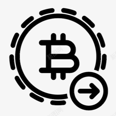 比特币发送数字货币电子货币图标图标