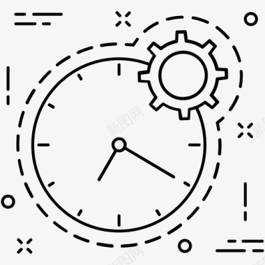 定时器时钟齿轮图标图标