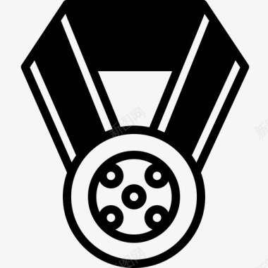 地板球奖章运动胜利图标图标