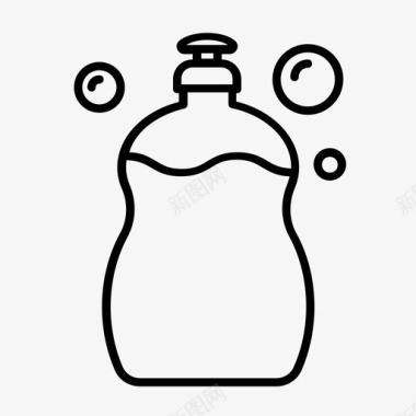 洗涤剂清洁剂洗涤剂瓶图标图标