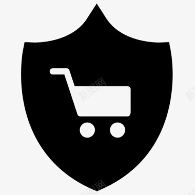 安全购物商业受保护图标图标