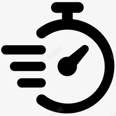 秒表快速交货秒表计时器图标图标
