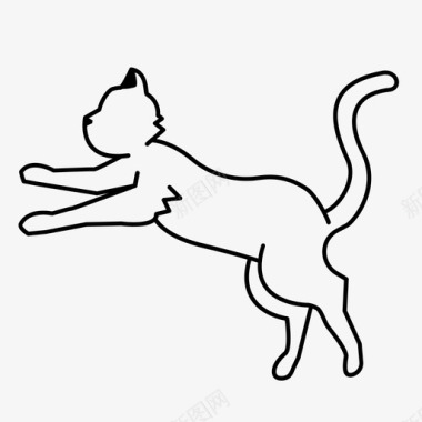 猫动物跳跃图标图标