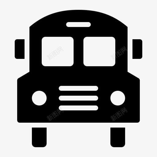 校车交通工具旅行图标svg_新图网 https://ixintu.com 交通工具 旅行 旅行和运输符号 校车 面包车