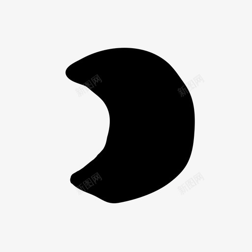 明亮手绘月亮图标svg_新图网 https://ixintu.com 手绘 手绘材料设计图标 明亮 月亮