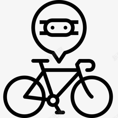 自行车链驱动齿轮图标图标