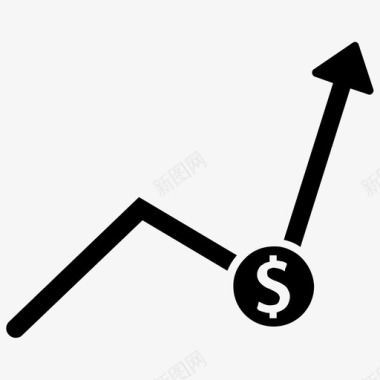 货币增长财务利润图标图标