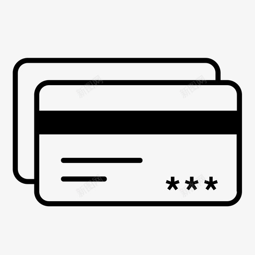 卡安全银行支付图标svg_新图网 https://ixintu.com 卡安全 射频识别 支付 银行
