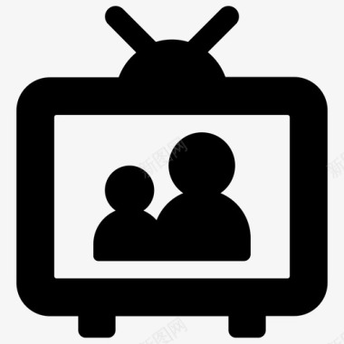 家庭节目电视电视屏幕图标图标