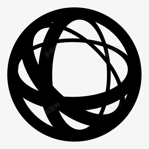 地球仪轨道椭圆形图标svg_新图网 https://ixintu.com 地球仪 抽象元素 椭圆形 空间 行星 轨道