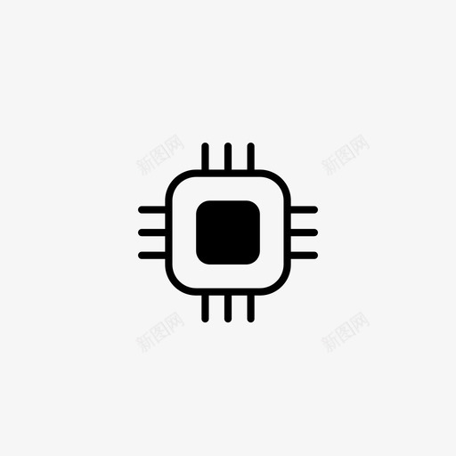 处理器芯片cpu图标svg_新图网 https://ixintu.com cpu ram 内存 处理器 微芯片 芯片