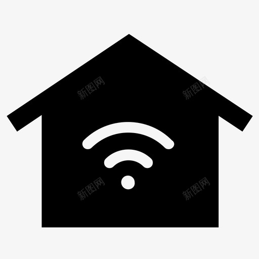 wifi房屋wifi信号图标svg_新图网 https://ixintu.com wifi wifi信号 家庭连接 房屋 无线互联网