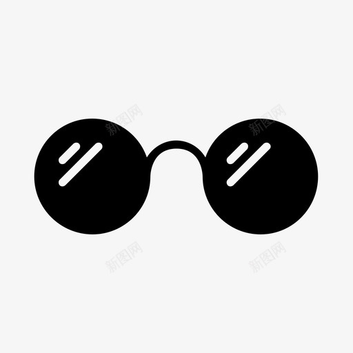 太阳镜镜框眼镜图标svg_新图网 https://ixintu.com 太阳镜 眼镜 镜框