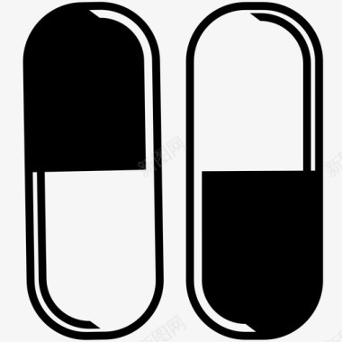 两片药抗生素医生图标图标