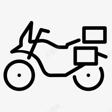 旅游车摩托车交通工具图标图标