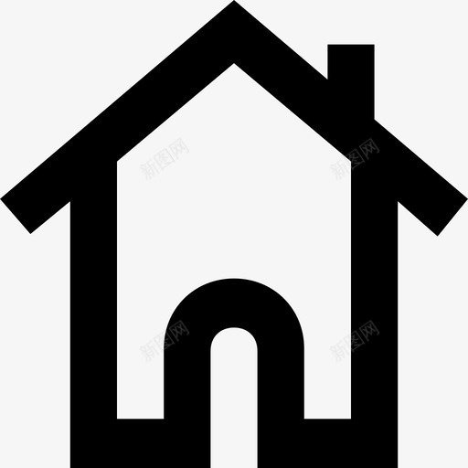 家房子小屋图标svg_新图网 https://ixintu.com 别墅 家 小屋 房子 系列基本要素图标2