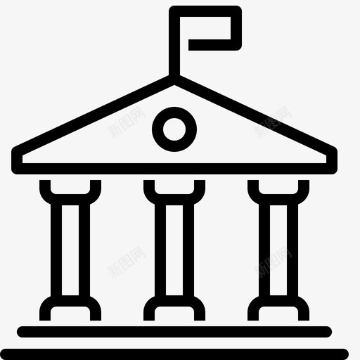 法院大楼政府图标svg_新图网 https://ixintu.com 办公室 大楼 政府 法律和司法 法院