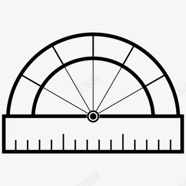 量角器角度数学图标图标