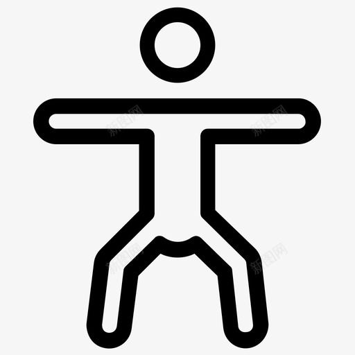 伸展运动员锻炼图标svg_新图网 https://ixintu.com 伸展 手臂和腿部伸展运动瑜伽 瑜伽 象形图线图标 运动员 锻炼