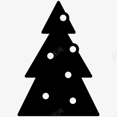 圣诞树装饰冬天图标图标