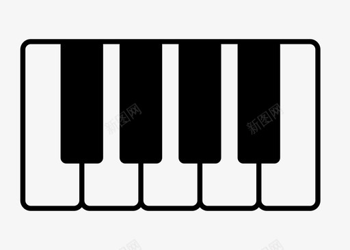 钢琴作曲家琴键图标图标