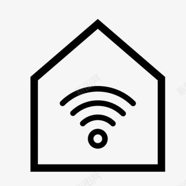 家庭wifi建筑房屋图标图标