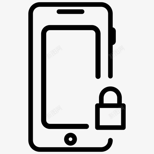 手机锁安卓iphone图标svg_新图网 https://ixintu.com iphone 图案锁 安卓 手机 手机锁