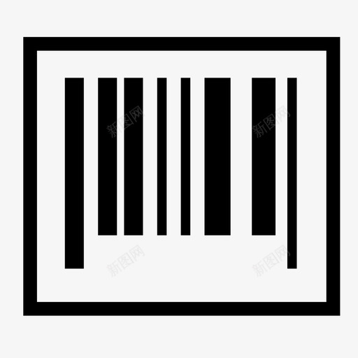 条形码标识产品图标svg_新图网 https://ixintu.com 产品 储存 条形码 标签 标识