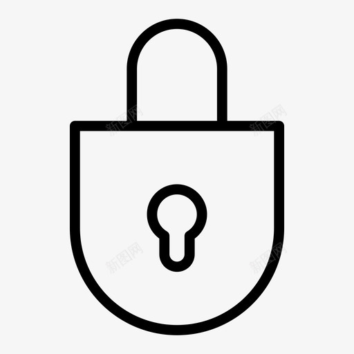 锁访问挂锁图标svg_新图网 https://ixintu.com 保护 安全大纲 密码 挂锁 访问 锁