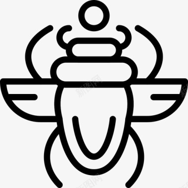 埃及圣甲虫符号象征图标图标
