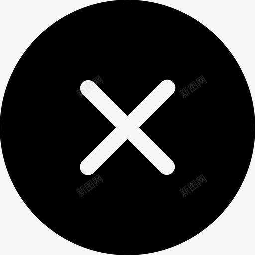 十字黑色圆形按钮大杯实心填充图标svg_新图网 https://ixintu.com 十字黑色圆形按钮 填充 大杯实心