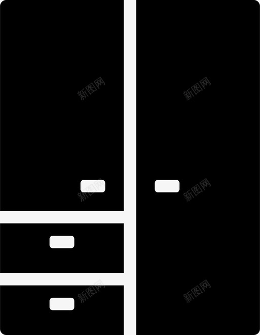 衣柜橱柜衣服图标svg_新图网 https://ixintu.com 室内装潢 家具 橱柜 衣服 衣柜