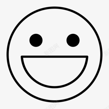 快乐表情符号幸福图标图标