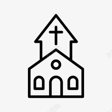 教堂圣经教堂建筑图标图标