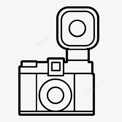 黛安娜照相机闪光灯lomography图标svg_新图网 https://ixintu.com lomography 怀旧 摄影 模拟摄影 闪光灯 黛安娜照相机