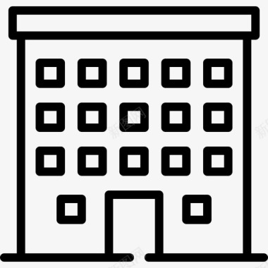 警察总部大楼办公室图标图标