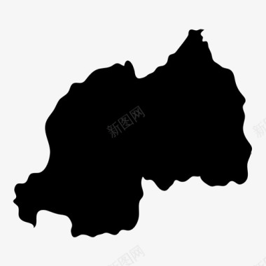 卢旺达非洲地理图标图标