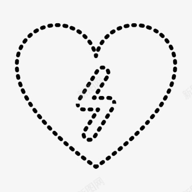 壁炉闪电爱情社交图标图标
