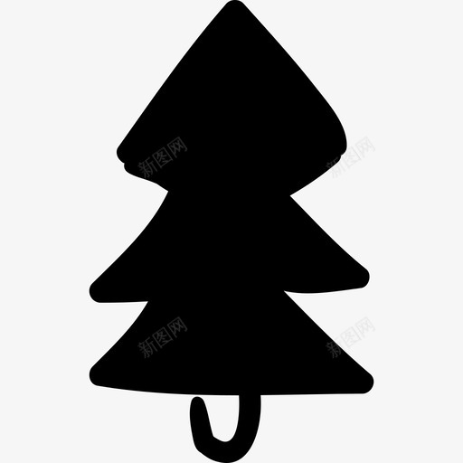 圣诞树松树手工制作象征自然图标svg_新图网 https://ixintu.com 圣诞树松树手工制作象征 自然