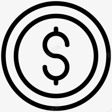 美元硬币货币金融图标图标