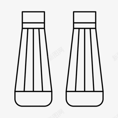 盐和胡椒胡椒瓶锅图标图标