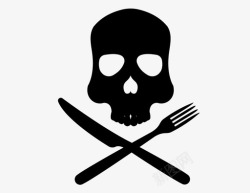 坏食物坏食物死人叉子图标高清图片