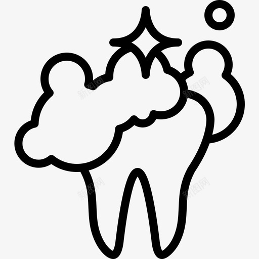 牙齿清洁护理泡沫图标svg_新图网 https://ixintu.com 护理 泡沫 牙膏 牙齿清洁 美味的牙医