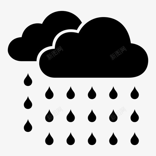 降雨倾盆大雨阵雨图标svg_新图网 https://ixintu.com 下雨 倾盆大雨 阵雨 降雨