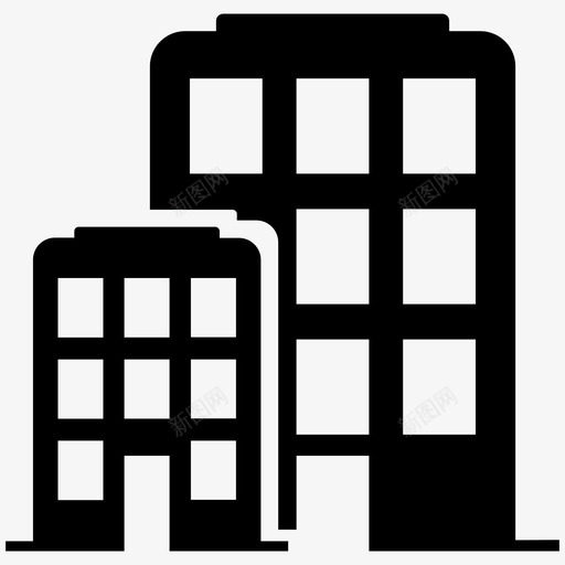 办公楼城市公司图标svg_新图网 https://ixintu.com 公司 办公室 办公楼 城市 工作