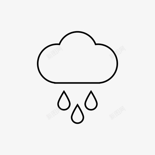 雨大气气候日图标svg_新图网 https://ixintu.com 大气气候 天气 日 气象 雨 预报