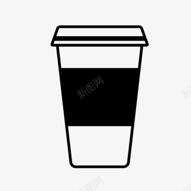 咖啡杯咖啡去一次性杯子图标图标