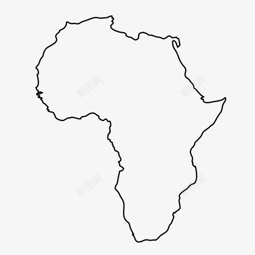 非洲大陆地理图标svg_新图网 https://ixintu.com 世界 地图 地理 大陆 非洲