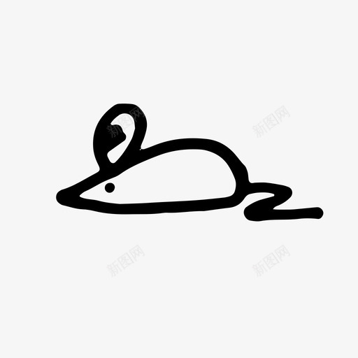 老鼠猫涂鸦图标svg_新图网 https://ixintu.com 宠物 宠物涂鸦 涂鸦 猫 玩具 老鼠
